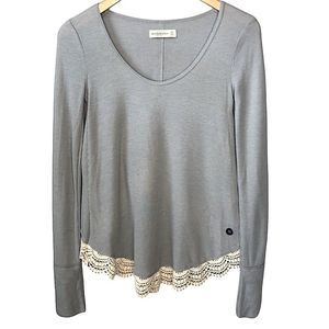 NWOT Abercrombie & Fitch Waffle Lace Top sz XS
